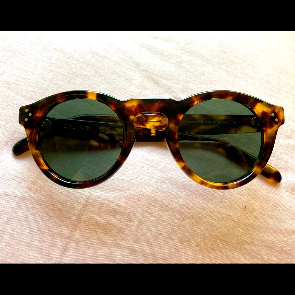 CELINE round tortoise sunglasses